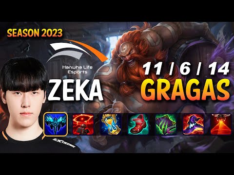 HLE Zeka GRAGAS vs JAYCE Mid - Patch 13.13 KR Ranked
