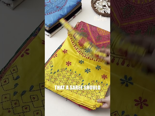 Vídeo relacionado con Kiaaron Handicrafts Ikat - Sari de algodón con estampado a mano Jaipuri para mujer con blusa, Mustard_SN, talla única