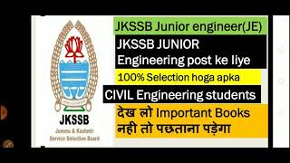 JKSSB Junior engineer (JE) best book for preparation