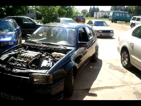Opel kadett 3.0 v6, first round!