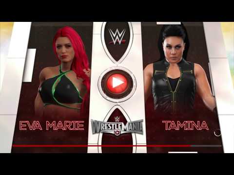WWE 2K17 EVA MARIE VS TAMINA SNUKA
