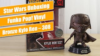 Funko Pop! Vinyl Metallic Bronze Kylo Ren (308) - Star Wars Unboxing