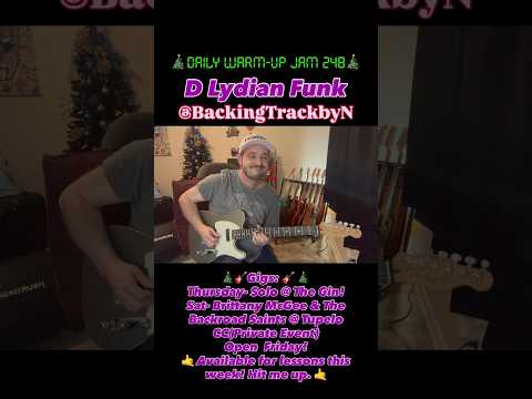 Daily Warm-up Jam 248 (D Lydian Funk) @BackingTrackbyN #fendertelecaster #lydian #funk  #fralin #jam