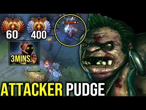 When Attacker Pick Pudge!! 9K MMR 3Mins Hood No Mercy!!