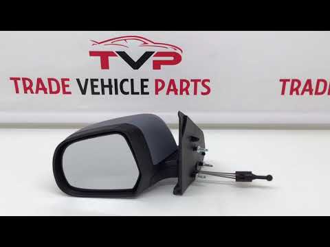 Fits Nissan Micra 2013-2017 Door Wing Mirror Manual Type With Primed Cover Passenger Side video