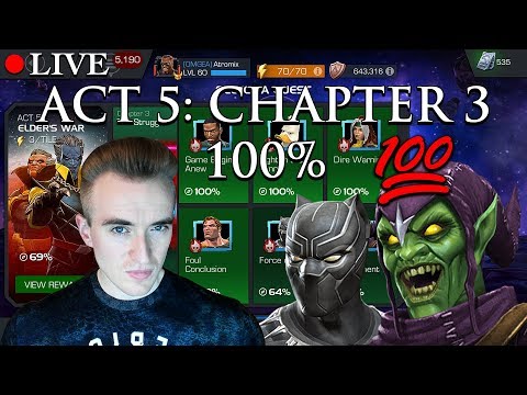 LIVE: ACT 5 Chapter 3 100% + Rewards! | Marvel: Contest of Champions