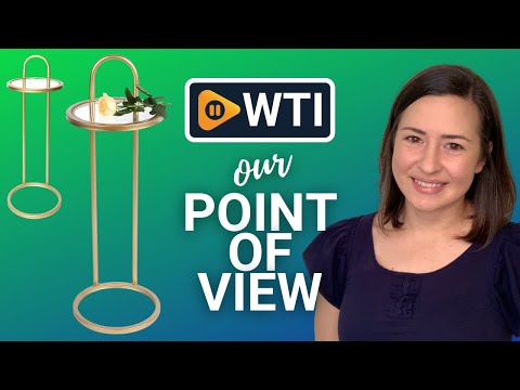Gold Glass Small Drink Snack Accent Martini Table - WTI product video review