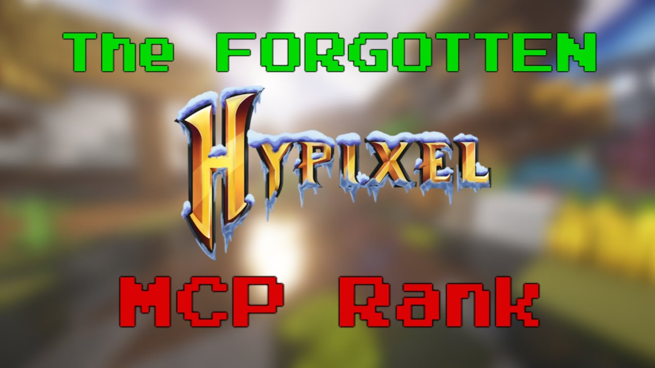 The Story Of Hypixel's forgotten MCP Rank...