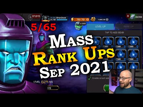 Mass Rank Ups - September 2021 - Goal Complete? | Marvel Contest of Champions