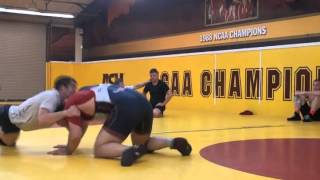 Brent Metcalf Toe Touch Game w  Tervel Dlagnev