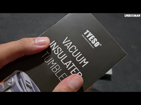 Original na TYESO Vacuum Insulated Tumbler na May Handle at Straw – 600ml / 750ml / 900ml / 1200ml