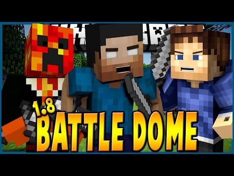 Minecraft 1.8 BATTLE DOME! Part 1 "1.8 Enchants Are Weird" w/ Taz, Preston & More