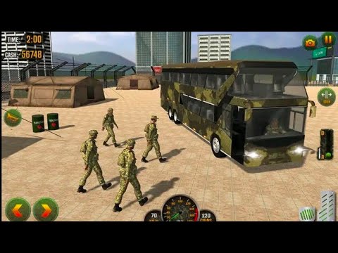 US Army Bus Driver 2023 - Real Soldier Transport Simulator - Android Gameplay