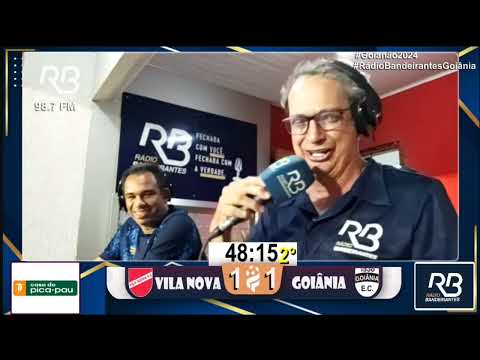 Túlio Isac narrando os Gols do jogo - Vila Nova 2 x 1 Goiânia