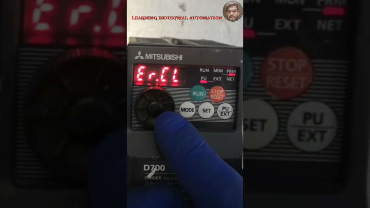 mitsubishi vfd factory reset . # learning industrial automation