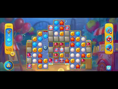 Fishdom gameplay level 2507