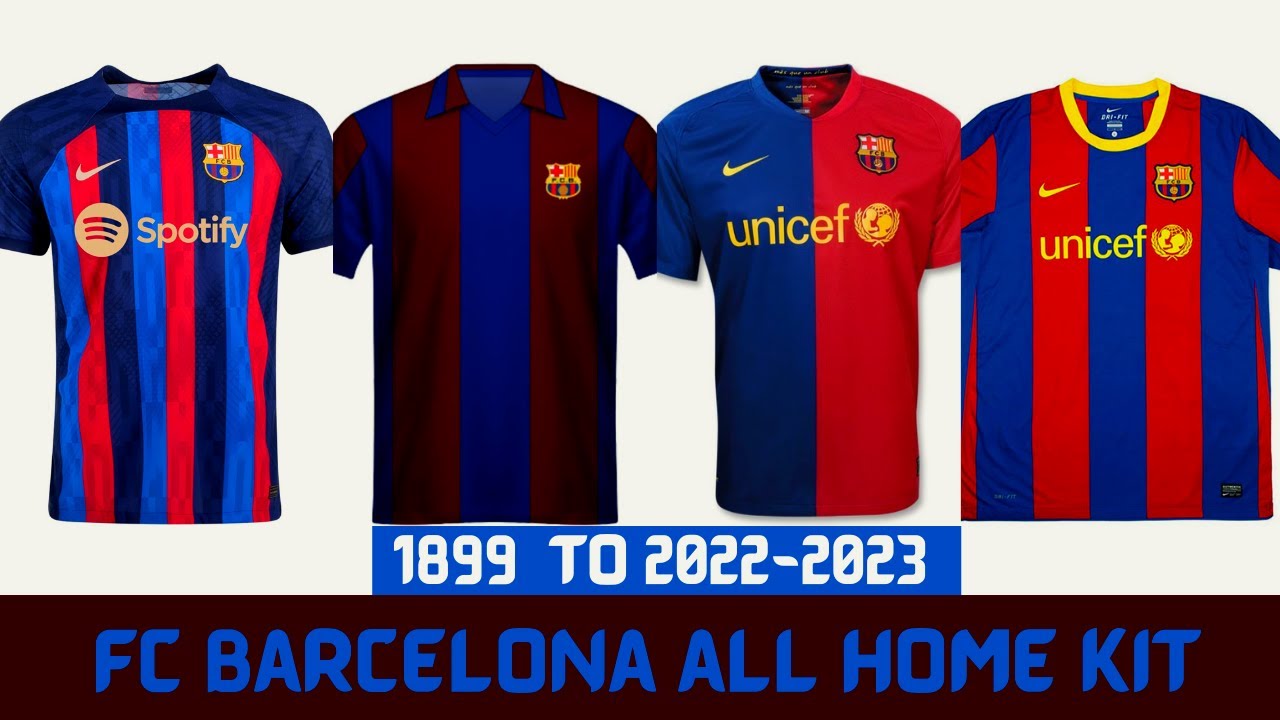 FC BARCELONA ALL KITS:- (1899 to 2022-2023)
