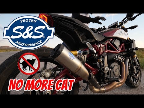INDIAN FTR1200 S&S GRAND NATIONAL EXHAUST W/ CAT DELETE