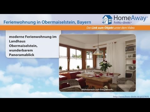 Allgäu: moderne Ferienwohnung im Landhaus Obermaiselstein, wunderbarem - FeWo-direkt.de Video