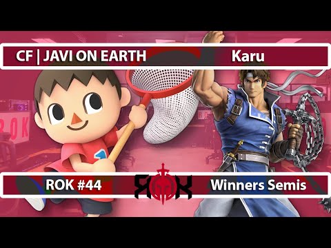 JAVI ON EARTH (Villager) vs Karu (Richter, ROB) - ROK Esports Smash Ultimate #44 - Winners Semis