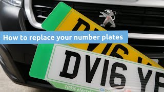 How to replace your number plates - a guide to fitting new plates