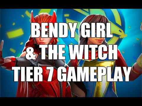 Bendy Girl & The Witch Tier 7 Gameplay  - Marvel Strike Force