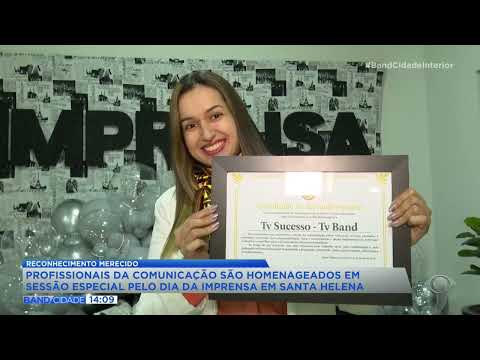 PROFISSIONAIS DA IMPRENSA SÃO HOMENAGEADOS EM SANTA HELENA DE GOIÁS