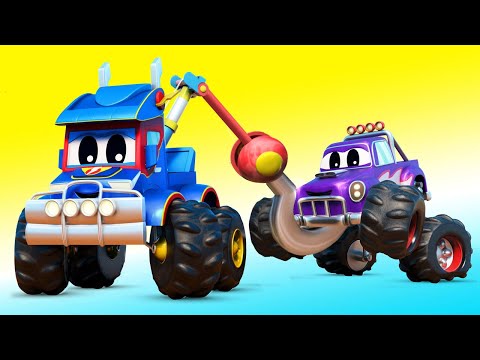 Monstertruckul are envoi de cauciucuri de rezerva | Super Camion | Car City World App