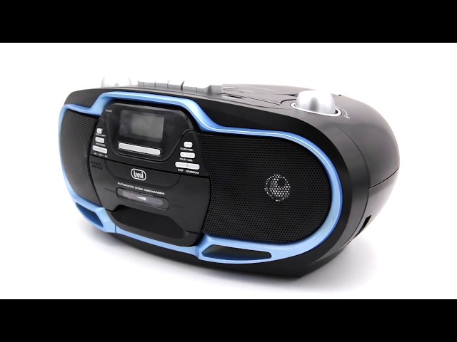 Radio CD Trevi CMP 574 20W RMS USB MP3 Cassette FM Radio Draagbaar Blauw video