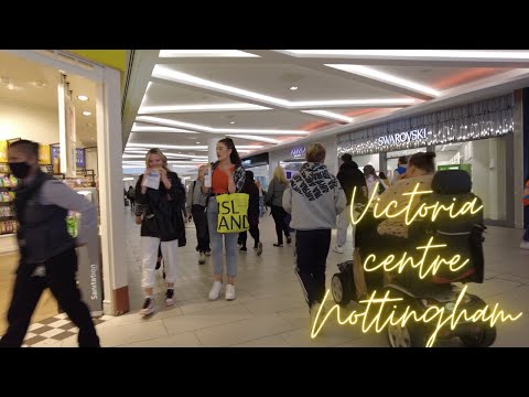 Vlog Nottingham 4K HD [Nottingham tourist attraction]  [The Victoria Centre]