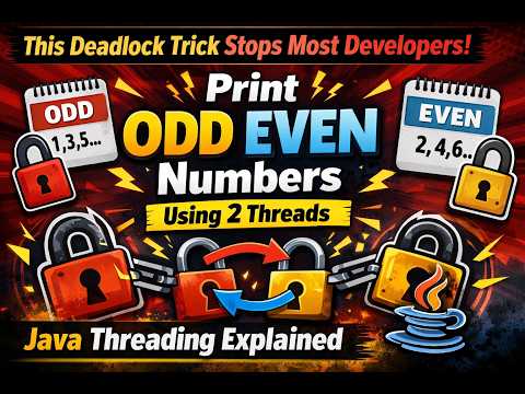Print Odd Even Numbers Using 2 Threads Java Threading Explained Java Interview Questions