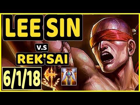 CINKROF (LEE SIN) vs REK'SAI - 6/1/18 KDA JUNGLE CHALLENGER GAMEPLAY - EUW