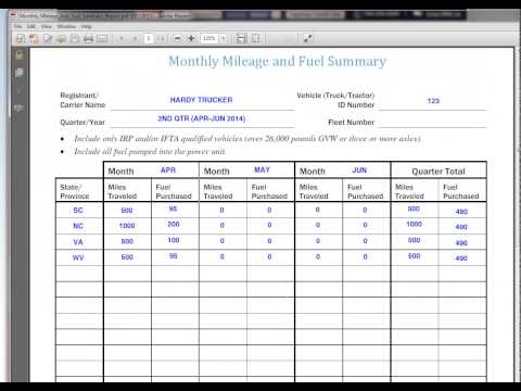 Part of a video titled Mileage and Fuel Purchase Reports - YouTube