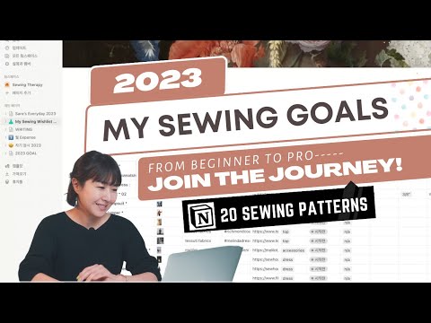 My Approach to Make Nine 2023 AND MORE / Sneak Peek 20 Sewing Patterns On My Notion App