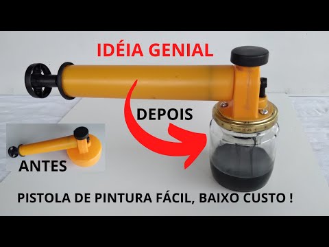 INCRÍVEL ADAPTAÇÃO DE FRASCO DE VIDRO EM BOMBINHA DE VENENO FRITZ, TORNADO-SE UMA PISTOLA DE PINTURA