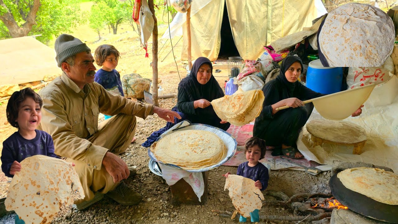 Nomadic Life: Baking Local Bread Over a Fire on a Rainy Day | Organic Food and Healthy Family Living