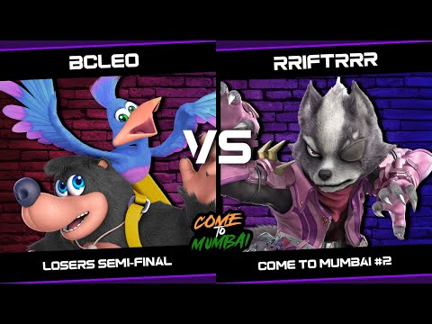 BCLeo (Banjo & Kazooie) vs rriftrrr (Bowser/Wolf) - Come to Mumbai #2 - Losers Semi-Finals