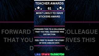Sticker Stockpile Specialist - Teacher Awards 61 #congrats