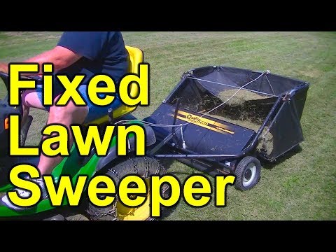 Lawn Sweeper Repair, Agri-Fab Brushes Don't Turn Won't Pick Up Grass and Leaves, DIY Pinion Gear Fix