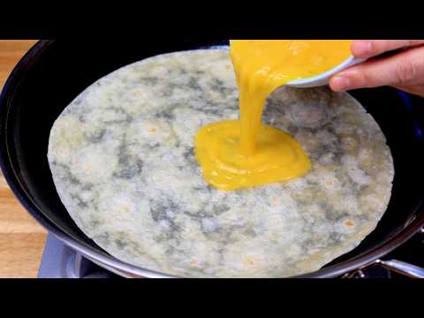 I Pour Eggs Over a Tortilla and Dinner Is Ready! Easy Tortilla Dinner