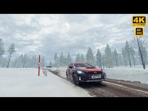 Dirt 4 Gameplay 4K UltraHD 60FPS | Subaru WRX STI NR4 | Snowfall