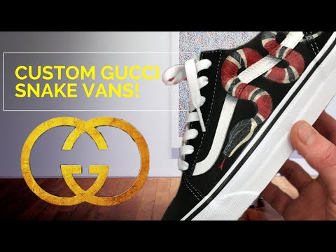 Custom "GUCCI SNAKE" Vans!🐍