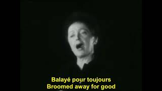 Edith Piaf - Non je ne regrette rien Officiel Live Version - English lyrics - Français paroles