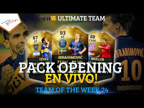 PACK OPENING EN VIVO! TEVEZ IF, IBRAHIMOVIC 93 & MULLER SIF! FIFA 16 Ultimate Team