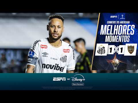 Gols e lances de Santos x Deportivo Recoleta