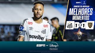 NEYMAR MARCA, MAS SANTOS CEDE O EMPATE PARA O RECOLETA NA SUL-AMERICANA | MELHORES MOMENTOS