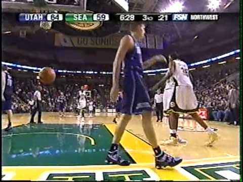 Jazz at SuperSonics - 11/9/07 (Durant's 6th NBA game) - Highlights