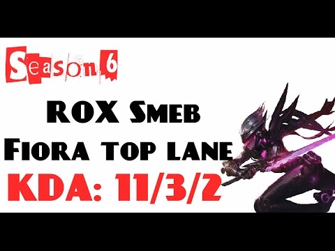 Korea Challenger LOL - ROX Smeb - Fiora top lane (Feb 21, 2016)