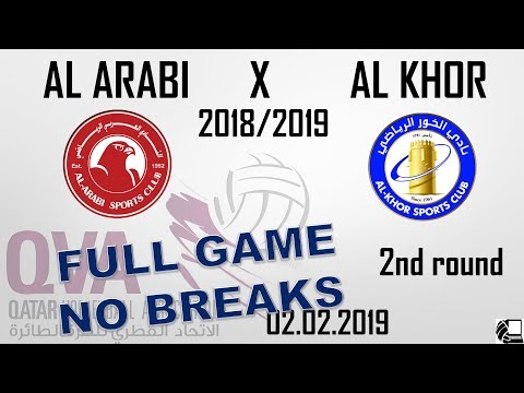 Al Arabi X Al Khor 3:0 - Qatar Volleyball League 18/19 - (02.02.2019) NO BREAKS, BACK VIEW