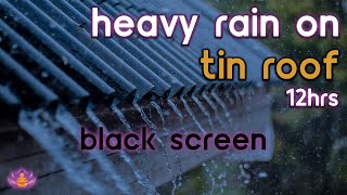 Download lagu [Black Screen] Heavy Rain on Tin Roof | Rain Ambience No Thunder | Rain Sounds for Sleeping mp3